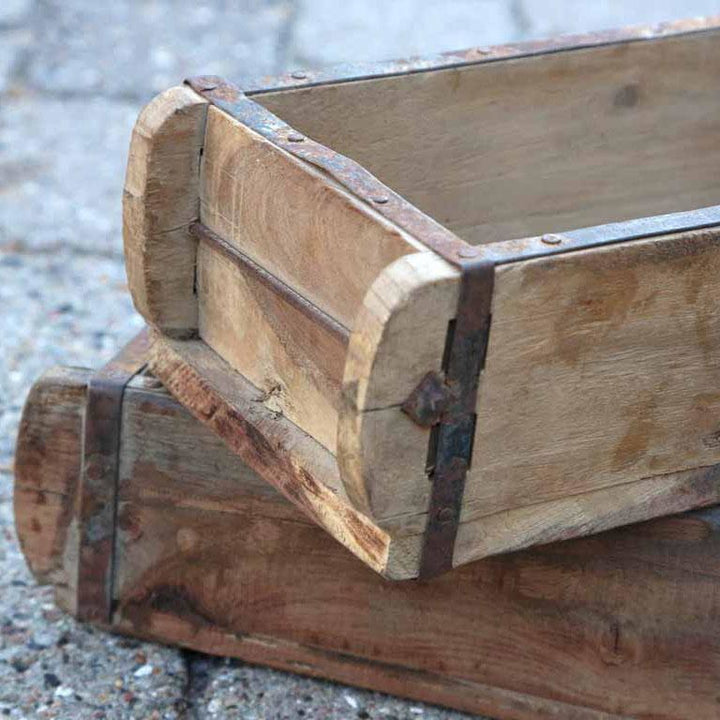 Mango Wood Storage Box - Reclaimed Brick Mould - BurrowandNest