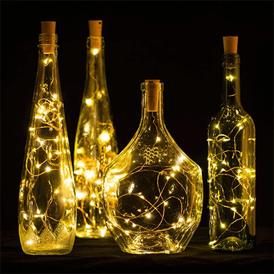 Fairy Lights on Corks for Bottles - Set of 3 - BurrowandNest