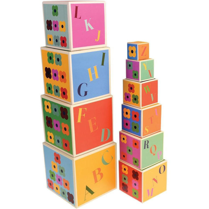 Large Stacking Toy Blocks For Babies & Toddlers 0 - 3 Years. Easy Storage, Colourful Animals, Letters, Numbers - BurrowandNest