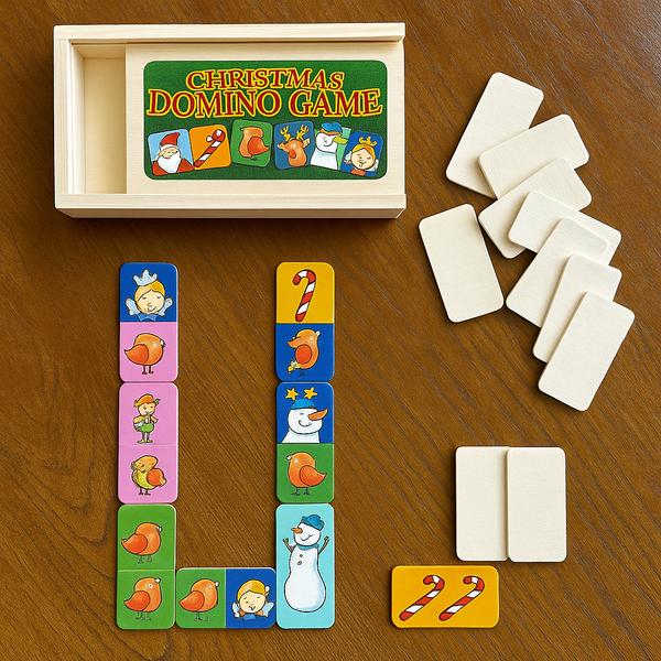 Children's Christmas Dominoes Famiy Game - Children's Christmas Eve Box Gift