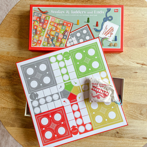 2 in 1 Family Board Game - Snakes & Ladders And Ludo -  4 Years Old +