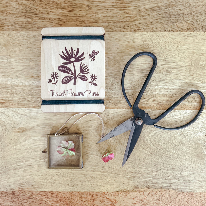 Travel Wooden Flower Press Gift kids- Burrow and Nest Interiors -  Home Decor Gift Shop