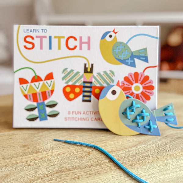 Learn To Sew Children's Stitching Craft Activity Set - Stocking Filler - Rainy Day Activity - BurrowandNest