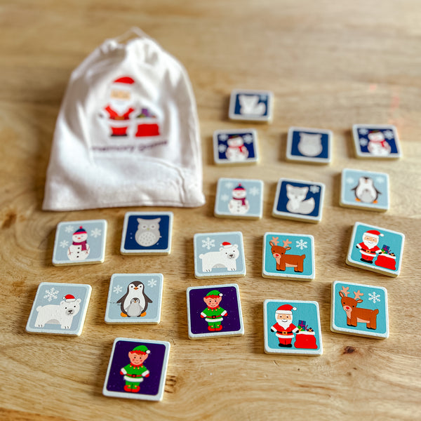Santa Themed Memory Game - Toddler Christmas Gift