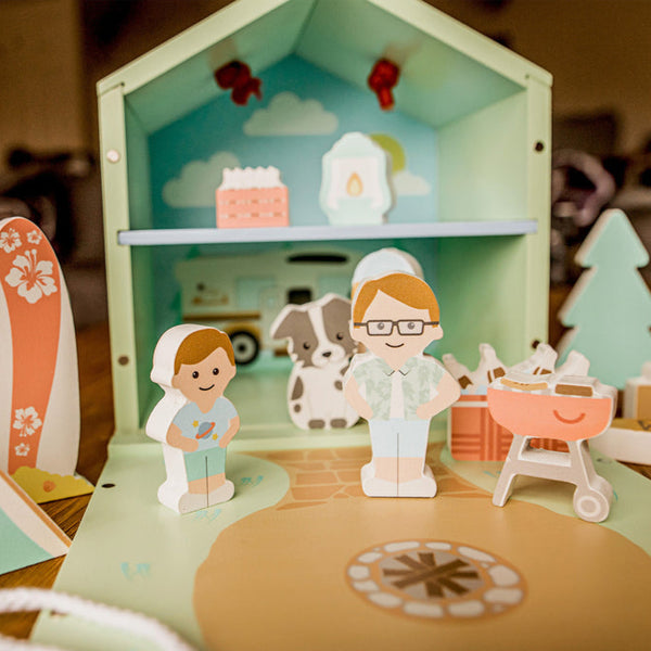 Wooden Camping Play Set Toddler Christmas Gift
