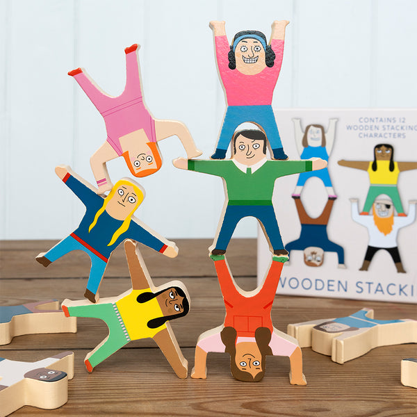 Wooden Stacking People Game - Children's Christmas Gift