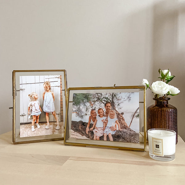 Brass Photo Frames - Free Standing - BurrowandNest