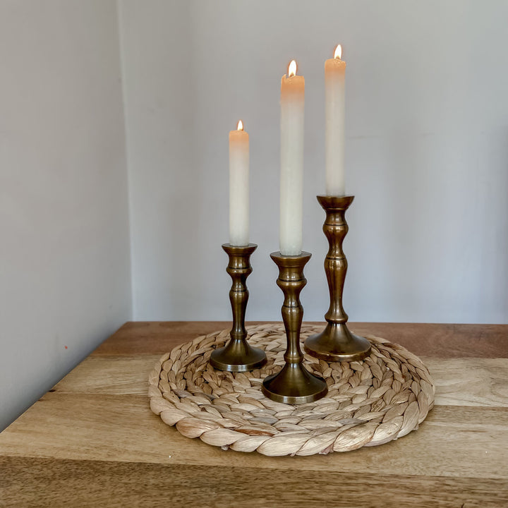 Bronze  Candle Sticks – Set Of 2 - BurrowandNest