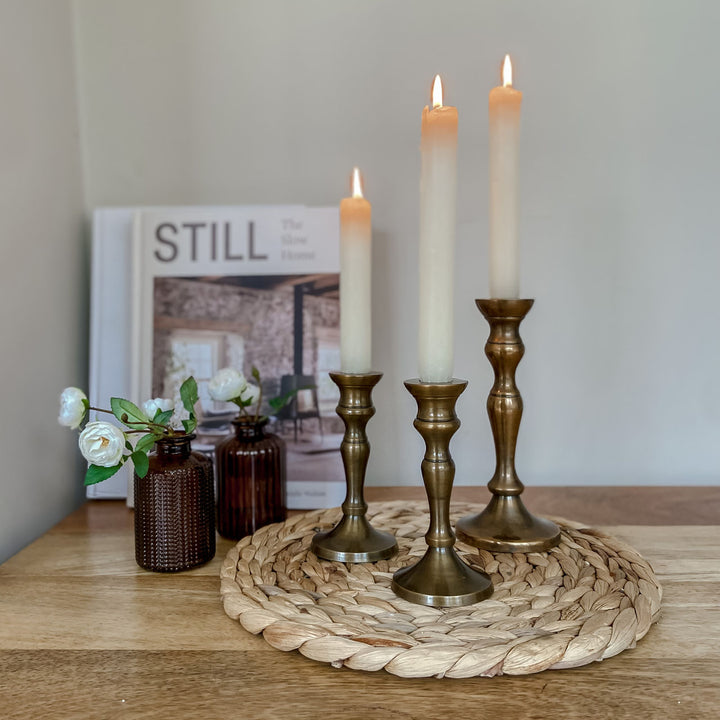 Bronze  Candle Sticks – Set Of 2 - BurrowandNest
