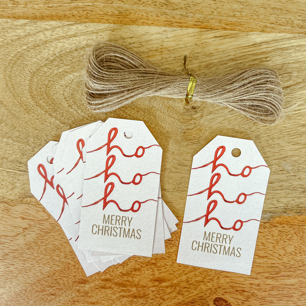 8 x Christmas Gift Tags Ho Ho Ho