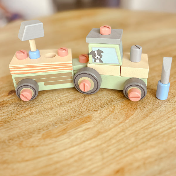 Wooden Tractor - Build Yourself -  Toddler Christmas Gift