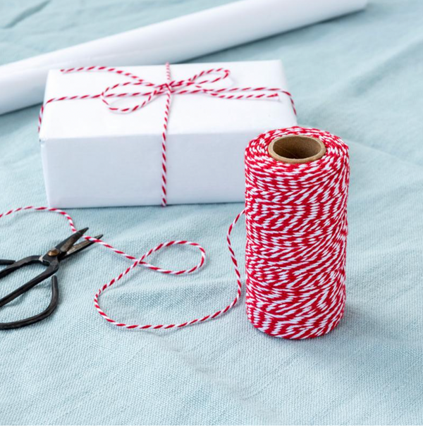 Roll Of Red and White Twine 100m