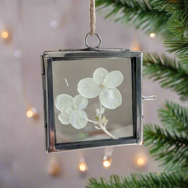 Tiny Silver Photo Frame 5cm Christmas Tree Ornament