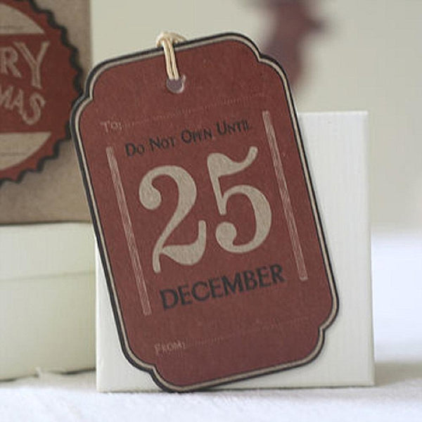 Red Kraft Christmas Gift Tags (pack of 6) - BurrowandNest