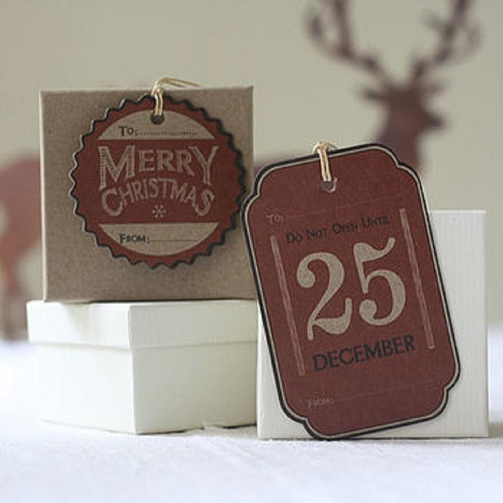 Red Kraft Christmas Gift Tags (pack of 6) - BurrowandNest