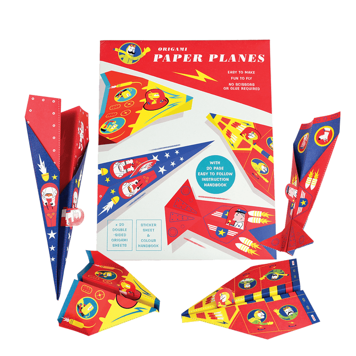 Origami Paper Planes Craft Set - Children's Gift kids- Burrow and Nest Interiors -  Home Decor Gift Shop