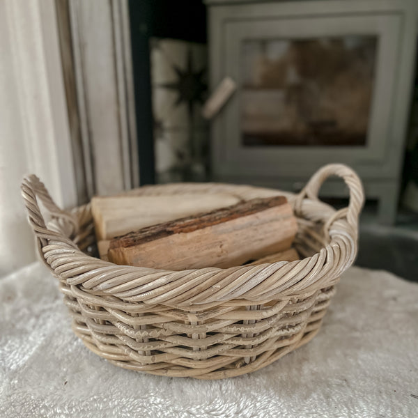 Round Woven Basket/ Tray with Handles 43cm