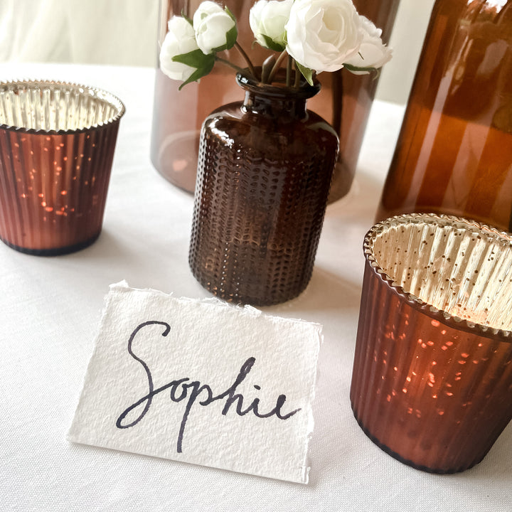 Handmade Cotton Paper Place Cards - Pack Of 20 - BurrowandNest
