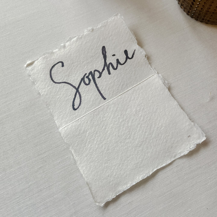 Handmade Cotton Paper Place Cards - Pack Of 20 - BurrowandNest