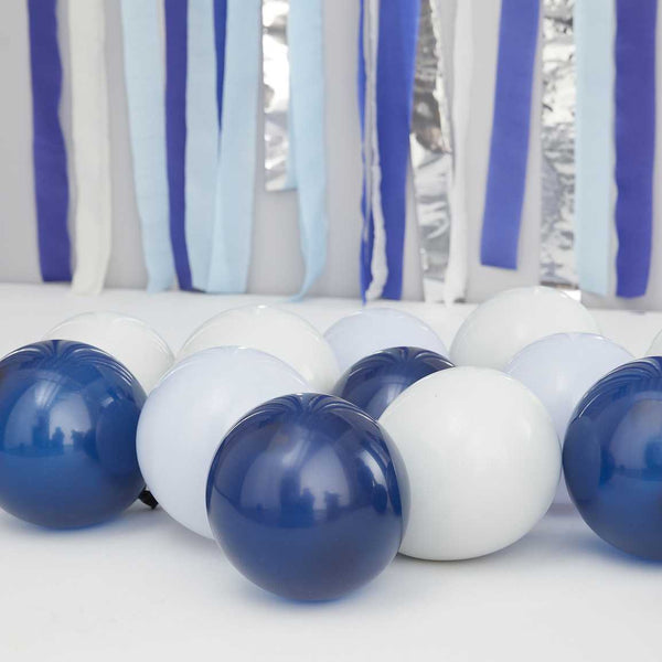 Dusty Blue, Navy & Grey Balloon Pack  of 40 (5" Balloons ) - Party Balloons