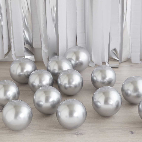 Metallic Silver Balloon Pack  of 40 (5" Balloons ) - Party Balloons