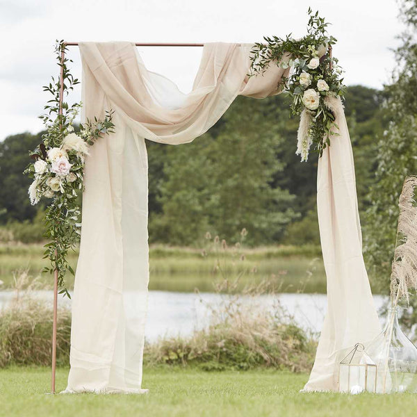 Taupe Draping Fabric 6m x 2.5m - Wedding / Party Backdrop