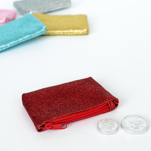 Red/Turquoise Glitter Purse - Children's Gift