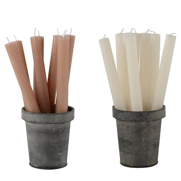 Rustic Dinner Candles - Pack of 5 (Ivory or Caramel)