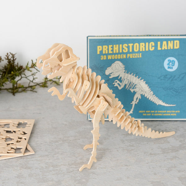 3D Wooden Dinosaur Puzzle - Children's Gift